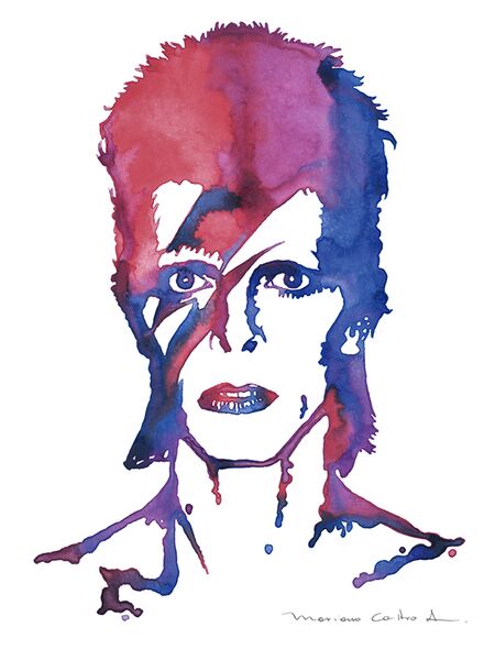 Bowie, acuarela