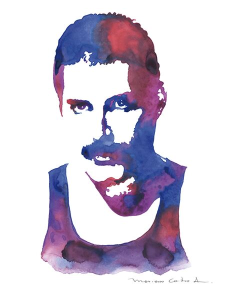 Freddie 1, acuarela