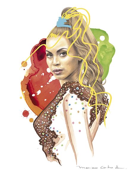 Beyonce, técnica mixta