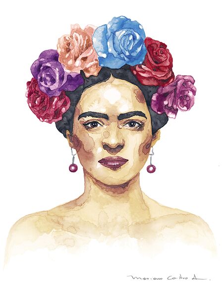 Frida, acuarela