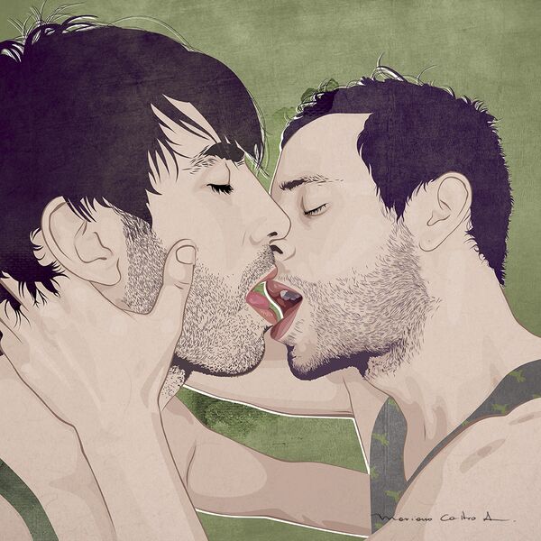 Beso 7, técnica mixta